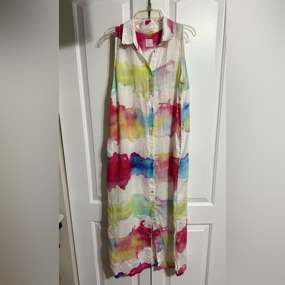 120% Lino Midi Dress Size European 44/ US Size M/ Excellent condition - Picture 2 of 5